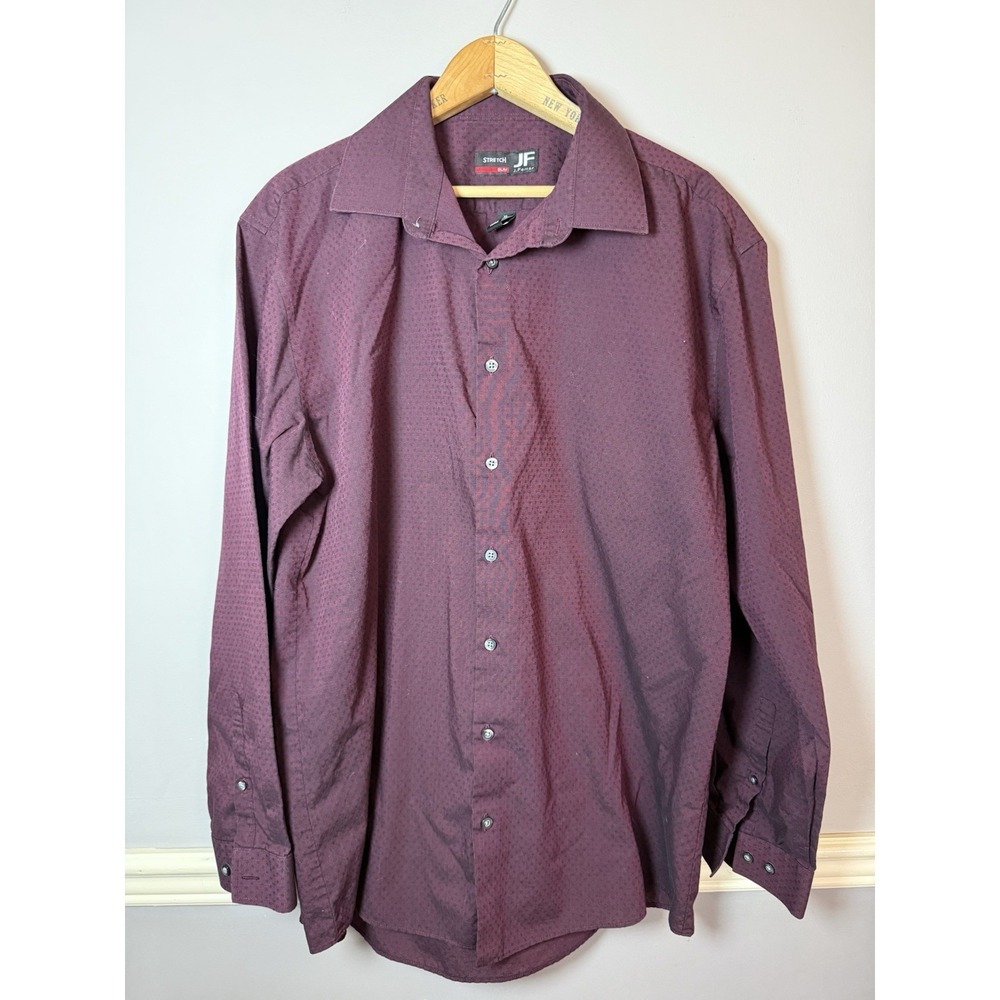J. Ferrar Stretch Regular Fit Button Up Dress Shirt Men‎ XL (17-17.5 34/35)